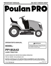 Husqvarna Poulan Pro PP185A42 Operator's Manual