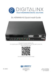 LIBERTY AV SOLUTIONS DIGITALINX DL-HDM44A-H2 Quick Install Manual