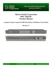 Matrix Switch Corporation MSC-XD164L Product Manual