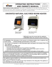 Mr. Heater MHVFRD10NG Operating Instructions And Owner's Manual