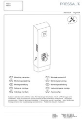 Pressalit Care SELECT R9023 Mounting Instruction