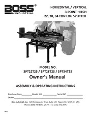 Boss Industrial 3PT22TE Owner's Manual