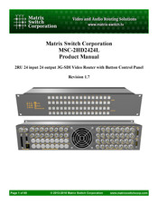 Matrix Switch Corporation MSC-2HD2424L Product Manual
