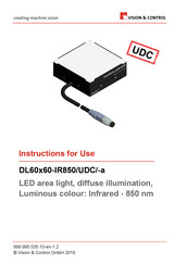 Vision & Control DL60x60-IR850/UDC/-a Instructions For Use Manual