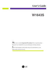 LG W1643S-PF.AWM User Manual