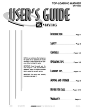 Maytag SAV5600 User Manual