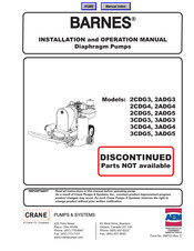Barnes 3ADG3 Installation And Operation Manual