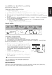 Acer BE270U Quick Start Manual
