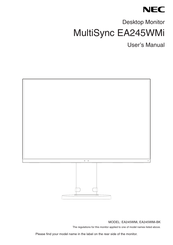 NEC MultiSync EA245WMi-BK User Manual