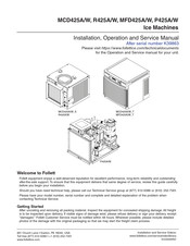 Follett P425W Installation, Operation And Service Manual