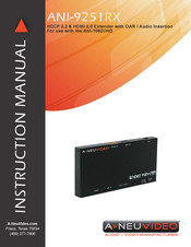 A-Neuvideo ANI-1082UHD-KIT Instruction Manual