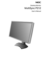 NEC MultiSync P212-BK User Manual
