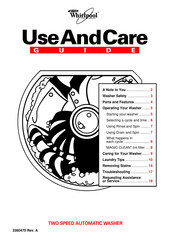 Whirlpool 3LSR5233BN0 Use And Care Manual