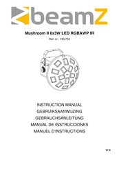 Beamz Mushroom II 6x3W LED RGBAWP IR Instruction Manual
