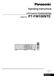 Panasonic PT-FW100NTA Operating Instructions Manual