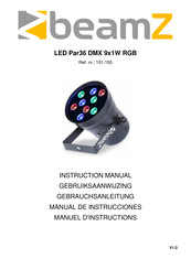 Beamz LED Par36 DMX 9x1W RGB Instruction Manual