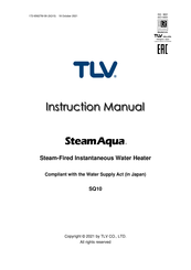 TLV SteamAqua SQ10 Instruction Manual