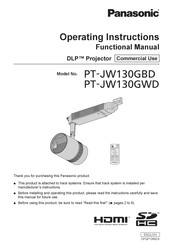 Panasonic PT-JW130GBE Operating Instructions Manual