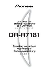 Pioneer DR-R7181 Operating Instructions Manual