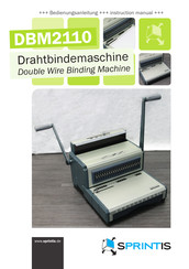 Sprintis DBM2110 Instruction Manual
