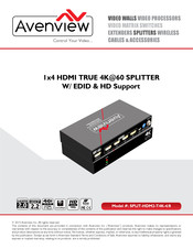 Avenview SPLIT-HDM2-T4K-4/8 Manual