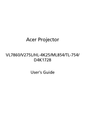 Acer VL7860 User Manual