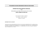 Lang RF21SMG-USUB Operation And Service Manual
