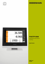 HEIDENHAIN POSITIP 8000 Series Operating Instructions Manual
