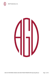 AGD Alto Operating Manual