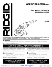 RIDGID R10201 Operator's Manual