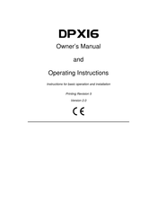 ATV DPX16 Owner's Manual And Operating Instructions