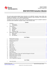 Texas Instruments BQ21061EVM User Manual
