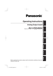 Panasonic AV-HS04M4 Operating Instructions Manual