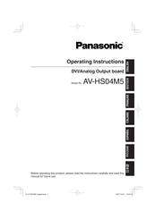 Panasonic AV-HS04M5 Operating Instructions Manual