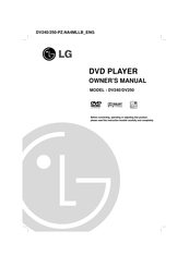 LG DV240-PZ Owner's Manual