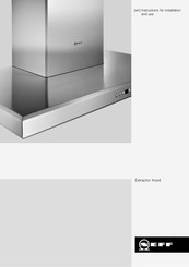 NEFF D86EH52N0B/01 Instructions For Installation And Use Manual