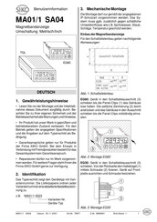 Siko MA01/1 SA04 User Information