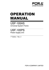 FOR-A USF-105PS Operation Manual