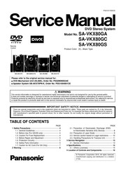 Panasonic SA-VKX80GS Service Manual