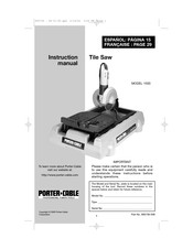 Porter-Cable 1500 Instruction Manual
