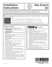 GE GTD65GBPLDG Installation Instructions Manual
