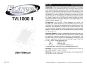 Elation TVL1000-II User Manual