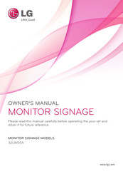 LG 32LW55A Owner's Manual