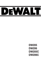 DeWalt DW205C Instruction Manual