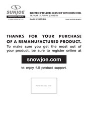 SNOWJOE SUNJOE SPX3001-RM Operator's Manual