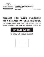 SNOWJOE SUNJOE 320E-RM Operator's Manual
