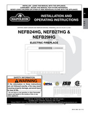 Napoleon NEFB27HG Installation And Operating Instructions Manual