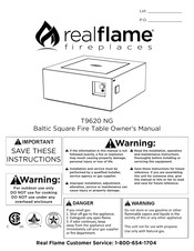Real Flame Baltic T9620NG Owner's Manual