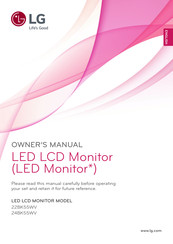 LG 22BK55WV Owner's Manual
