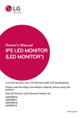 LG 24MP88HM-S Owner's Manual